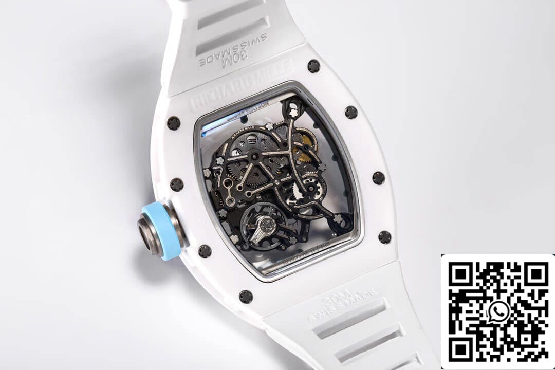 Richard Mille RM-055 1:1 Best Edition BBR Factory White Ceramic Case