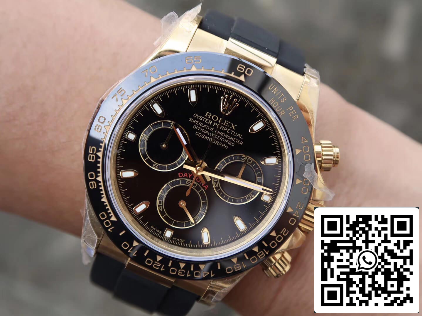 Rolex Daytona Cosmograph M116518ln-0043 1:1 Best Edition JH Factory schwarzes Zifferblatt