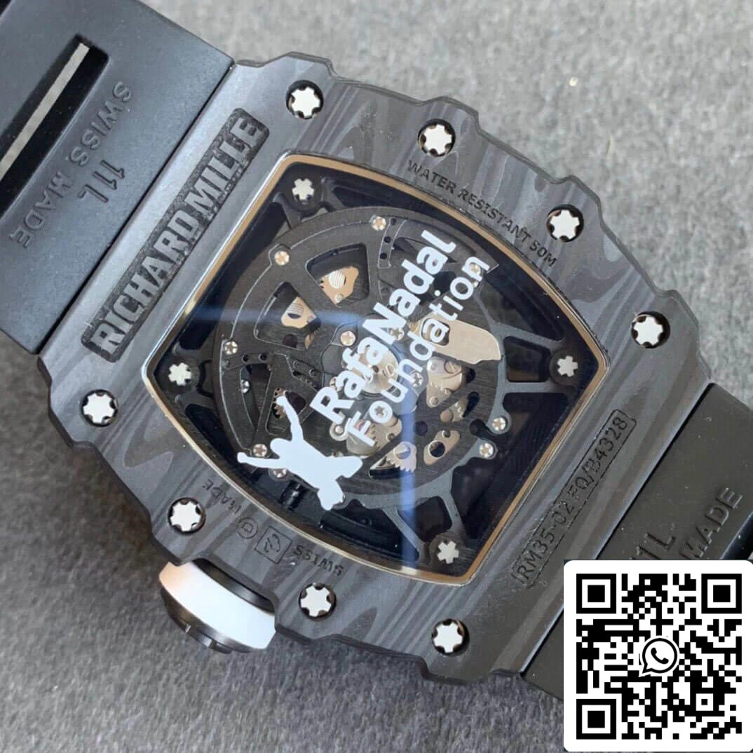 Richard Mille RM035-02 1:1 Best Edition KV Factory Carbon Fiber Black Strap