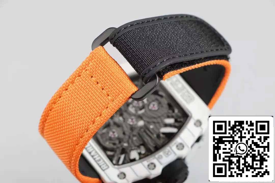 Richard Mille RM12-01 Tourbillon 1:1 Meilleure édition RM Factory Boîtier en fibre de carbone Bracelet orange