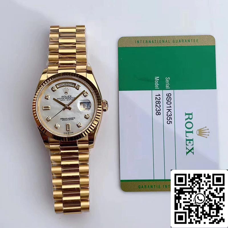 Rolex Day Date M128238 1:1 Meilleure édition EW Factory Diamond Scale Swiss ETA3255