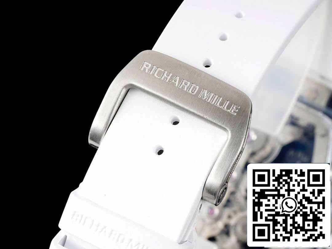 Richard Mille RM 56-01 Tourbillon 1:1 Meilleure édition RM Factory Bracelet en caoutchouc blanc