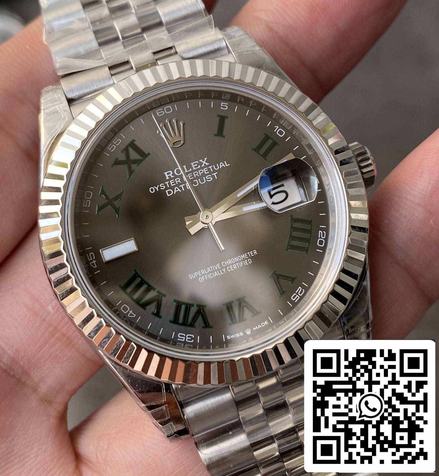 Rolex Datejust M126334-0022 41MM 1:1 Melhor Edição VS Factory Mostrador Verde