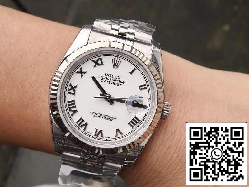 Rolex Datejust 116234 36 mm AR Factory 1: 1 Meilleure édition suisse ETA3135 Cadran blanc