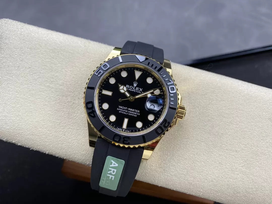 Rolex Yacht-Master 42 Cadran noir Or jaune M226658-0001 1: 1 Meilleure édition AR Factory Version à contrepoids