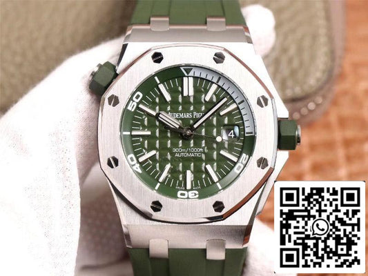 Audemars Piguet Royal Oak Offshore 15710ST.OO.A052CA.01 1:1 Best Edition JF Factory Green Dial Swiss Cal.3120 EU Watch Store