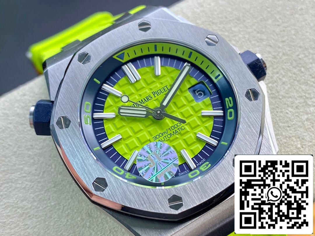 Audemars Piguet Royal Oak Offshore Diver 15710ST.OO.A038CA.01 JF Factory 1:1 Best Edition Swiss ETA3120 Green Textured Dial EU Watch Store