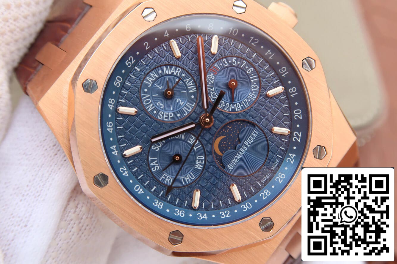 Audemars Piguet Royal Oak Perpetual Calendar 26574 1:1 Best Edition JF Factory Rose Gold Blue Dial EU Watch Store