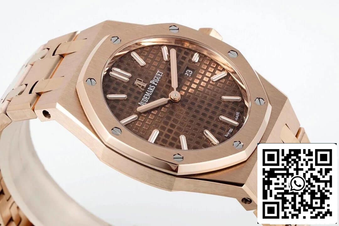 Audemars Piguet Royal Oak Quartz 33MM 67650OR.OO.1261OR.01 1:1 Best Edition ZF Factory Brown Dial EU Watch Store