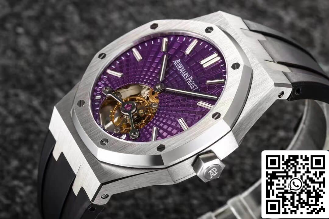 Audemars Piguet Royal Oak Tourbillon 1:1 Best Edition R8 Factory V3 Purple Dial EU Watch Store