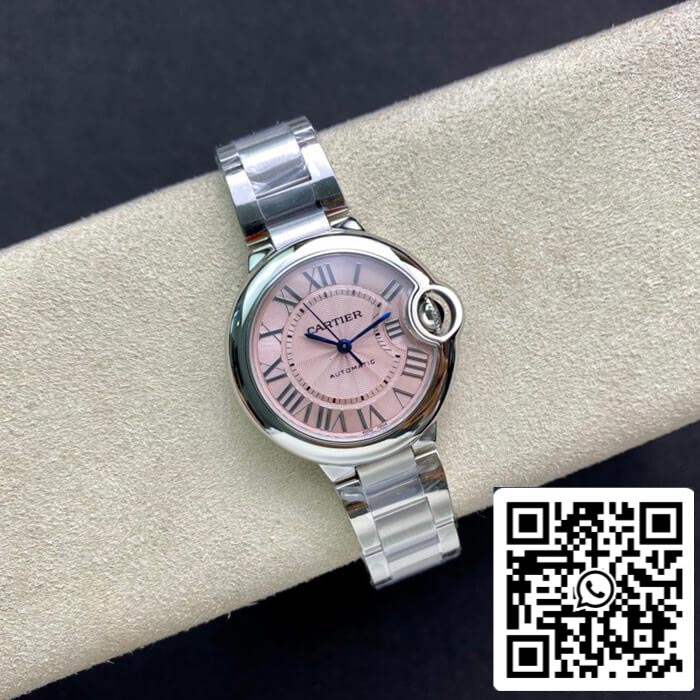 Ballon Bleu De Cartier 33MM W6920100 1:1 Best Edition V6 Factory Pink Dial US Replica Watch