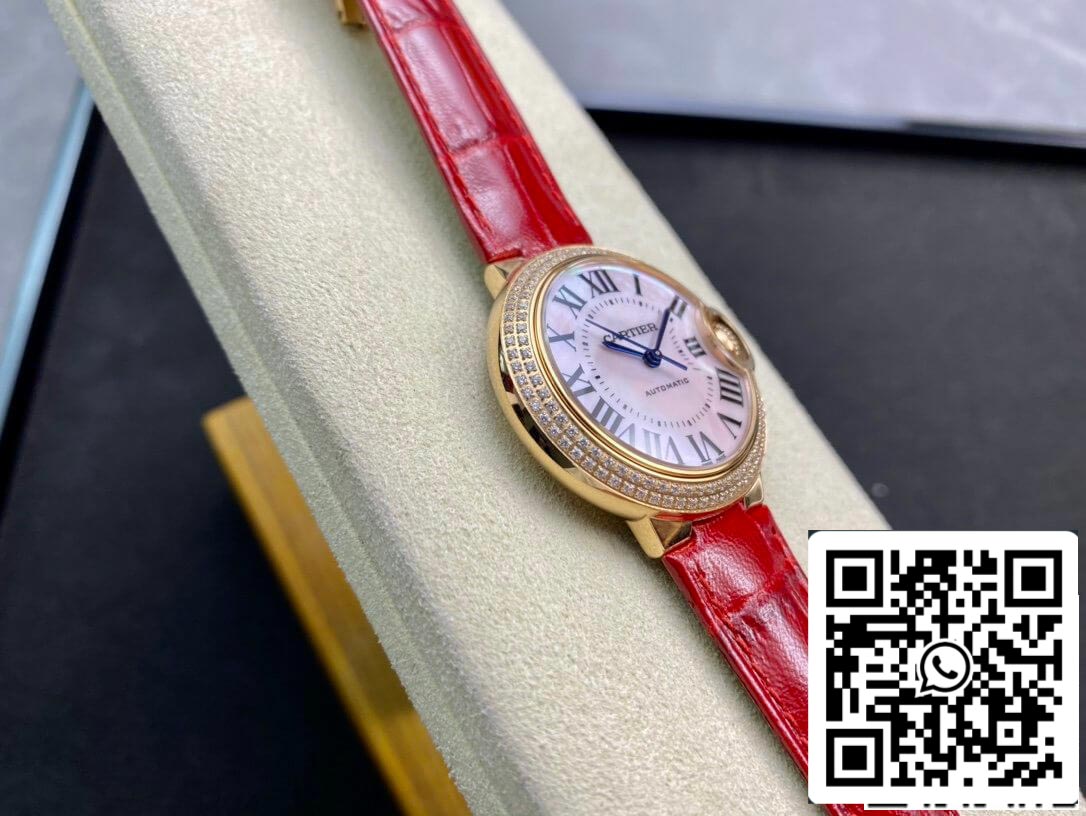 Ballon Bleu De Cartier 33MM WJBB0033 1:1 Best Edition 3K Factory Red Strap US Replica Watch