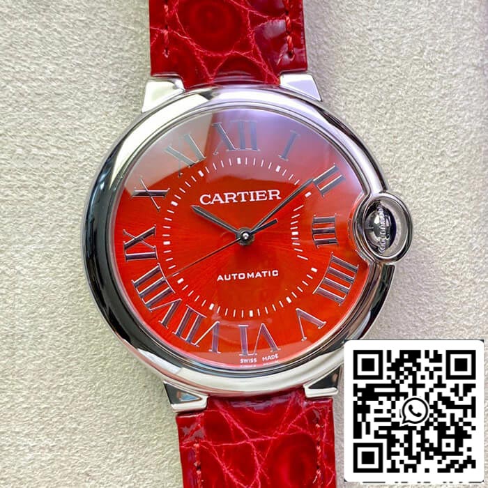 Ballon Bleu De Cartier 36MM 1:1 Best Edition 3K Factory Red Dial US Replica Watch