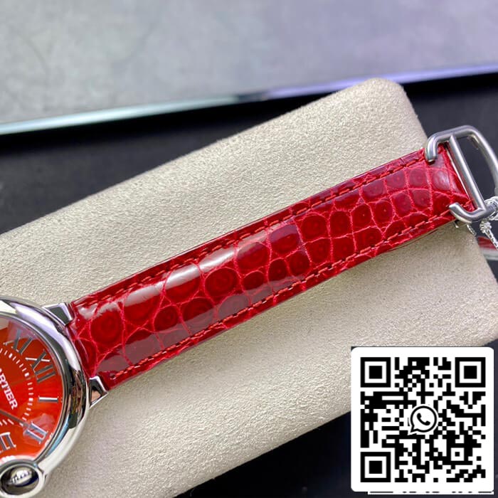 Ballon Bleu De Cartier 36MM 1:1 Best Edition 3K Factory Red Dial US Replica Watch