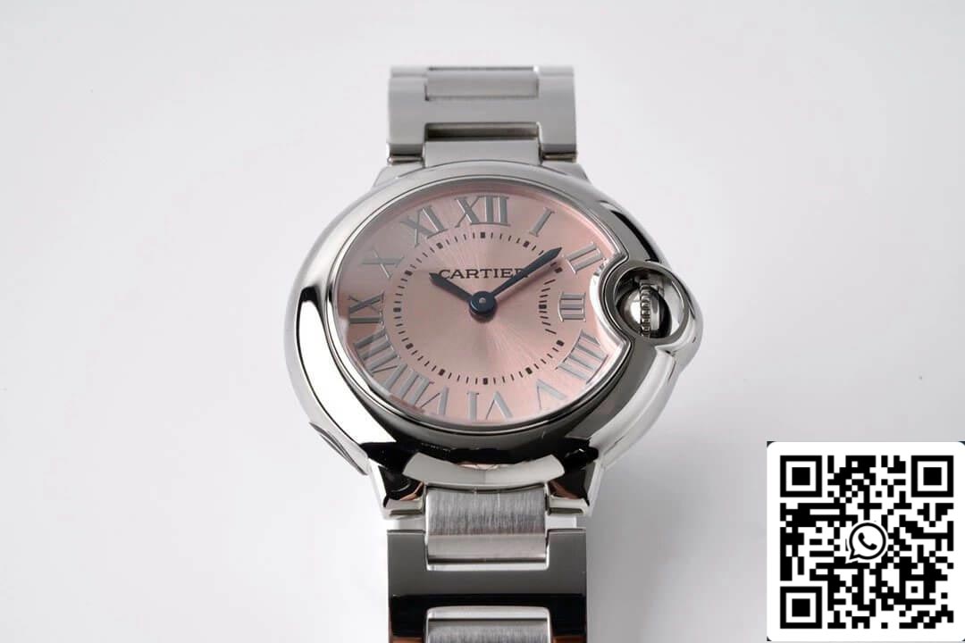 Ballon Bleu De Cartier Quartz 28MM W6920038 1:1 Best Edition AF Factory Pink Dial US Replica Watch