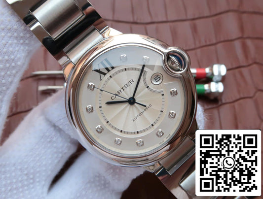 Ballon Bleu De Cartier WE902075 1:1 Best Edition JF Factory Silver Dial US Replica Watch