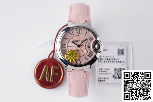 Ballon Bleu De Cartier WSBB0002 33MM 1:1 Best Edition AF Factory Pink Dial US Replica Watch