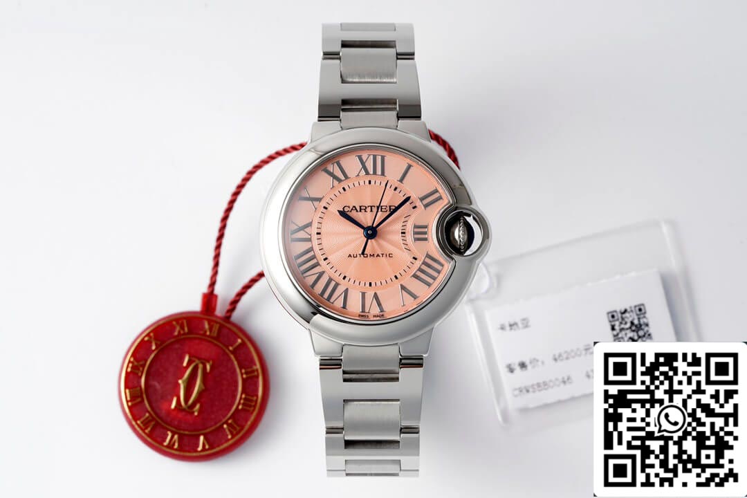 Ballon Bleu De Cartier WSBB0046 33MM 1:1 Best Edition AF Factory Pink Dial US Replica Watch