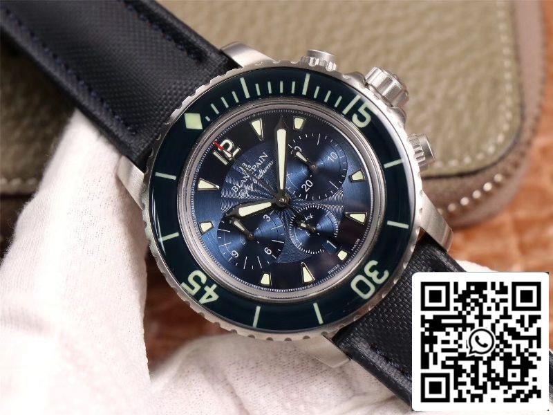 Blancpain Fifty Fathoms 5085FB-1140-52B 1:1 Best Edition OM factory Blue Dial Swiss ETA7750 US Replica Watch