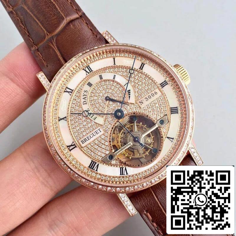 Breguet Classique Complications 5317BR/12/9V6 1:1 Best Edition Swiss Tourbillon Brown Leather Strap US Replica Watch