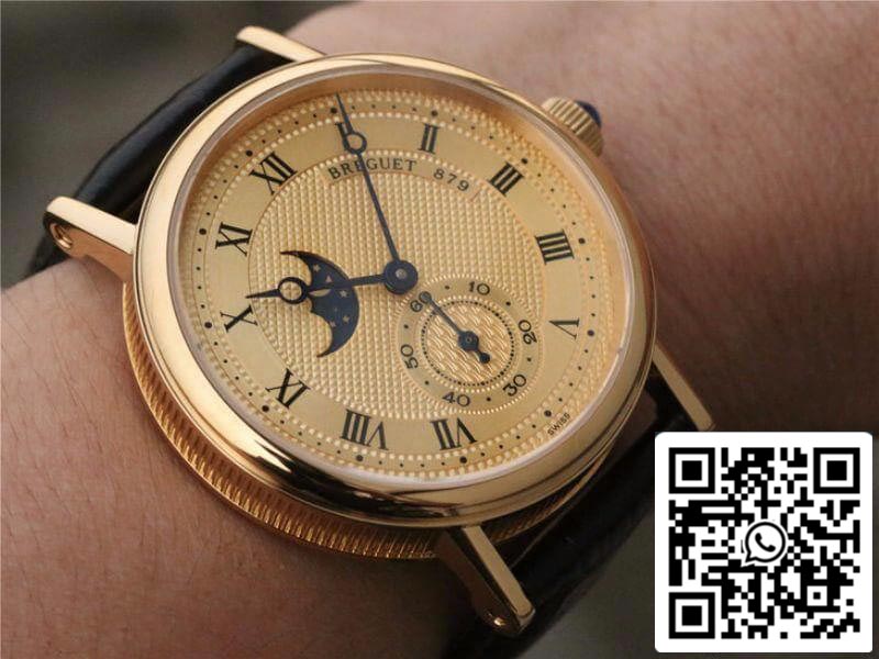 Breguet Classique Moonphase 4396 Men Watches 1:1 Best Edition Swiss ETA5165R Gold Dial US Replica Watch