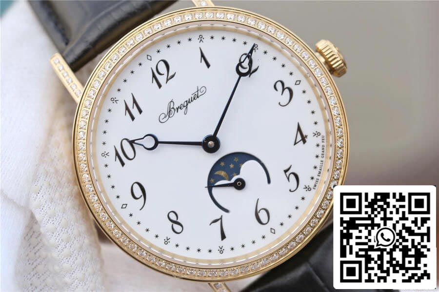 Breguet Classique Moonphase 9087BB/29/964 1:1 Best Edition TW Factory Yellow Gold Diamond US Replica Watch