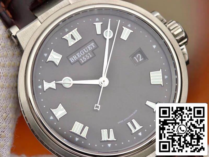 Breguet MARINE 5517TI/G2/9ZU V9 Factory Mechanical Watches 1:1 Best Edition Swiss ETA9015 Grey dial US Replica Watch