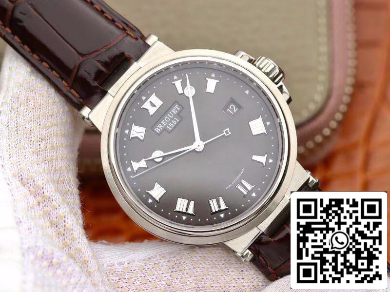 Breguet MARINE 5517TI/G2/9ZU V9 Factory Mechanical Watches 1:1 Best Edition Swiss ETA9015 Grey dial US Replica Watch