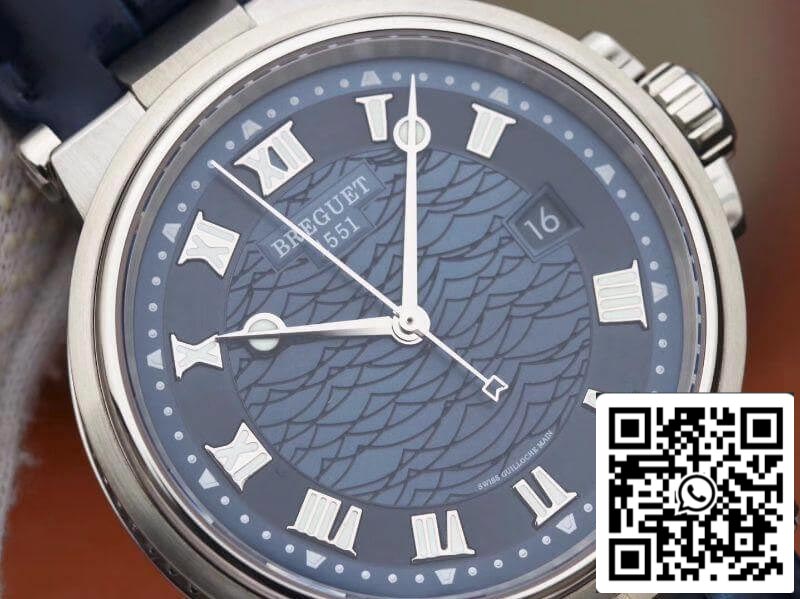 Breguet Marine 5517BB/Y2/9ZU V9 Factory Men Watches 1:1 Best Edition Swiss ETA9015 blue dial US Replica Watch