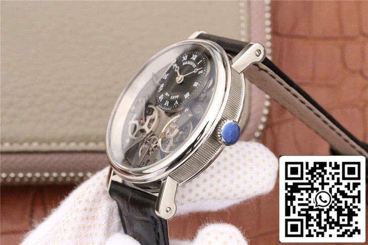 Breguet Tradition 7057BB/G9/9W6 1:1 Best Edition Skeleton Dial US Replica Watch