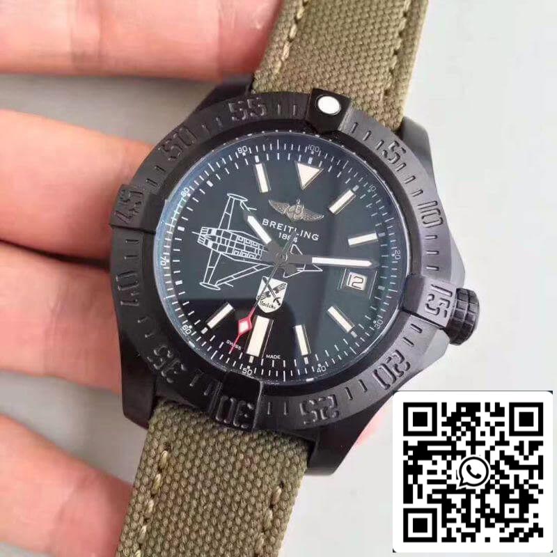 Breitling Avenger II Seawolf Boelcke M173316Y/BE72 GF Factory 1:1 Best Edition Swiss ETA2824-2 Black Dial US Replica Watch