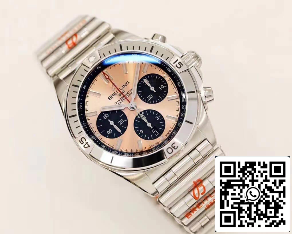 Breitling Chronomat AB0134101K1A1 1:1 Best Edition GF Factory Rose Gold Dial US Replica Watch