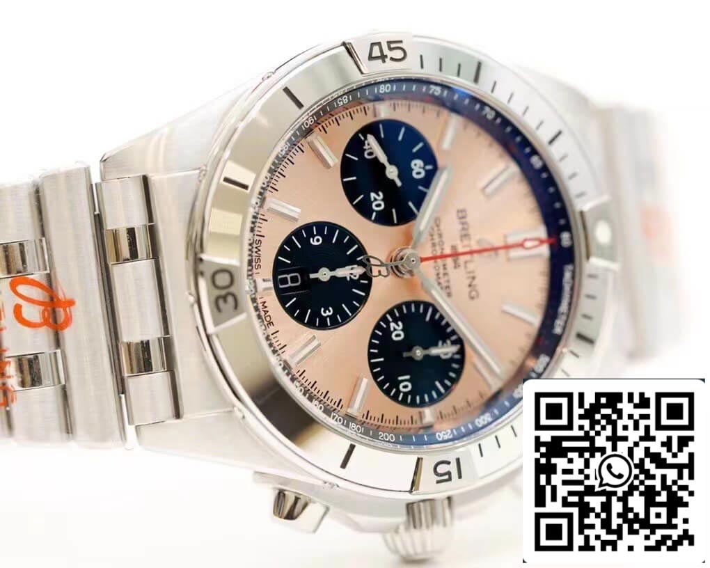 Breitling Chronomat AB0134101K1A1 1:1 Best Edition GF Factory Rose Gold Dial US Replica Watch