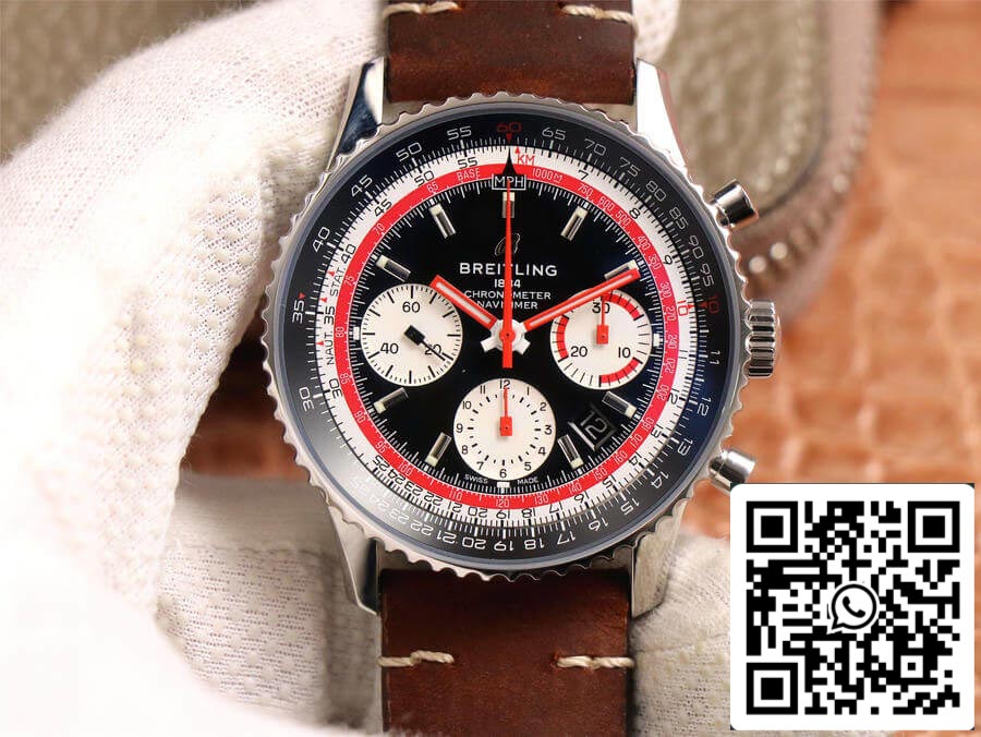 Breitling Navitimer AB01211B1B1X1 1:1 Best Edition V9 Factory Black Dial US Replica Watch