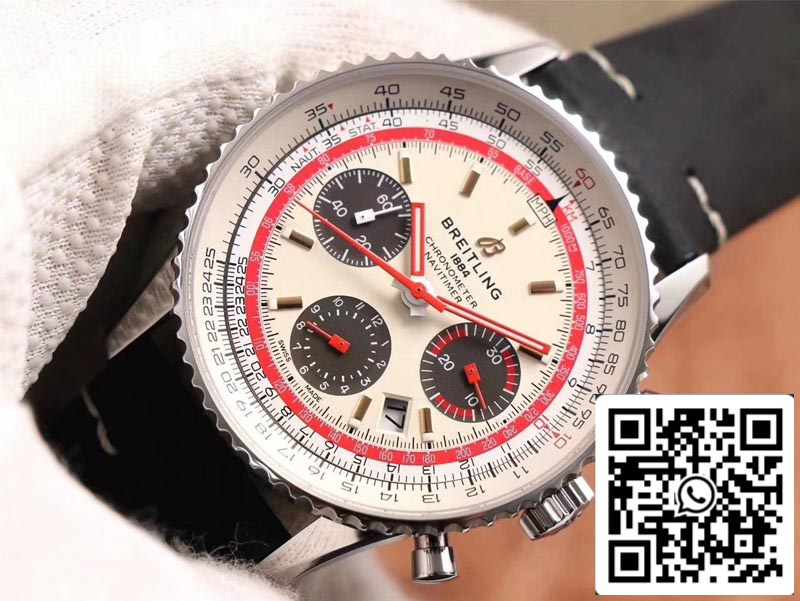 Breitling Navitimer AB01219A1G1X1 1:1 Best Edition V9 Factory Silver Dial Swiss ETA7750 US Replica Watch