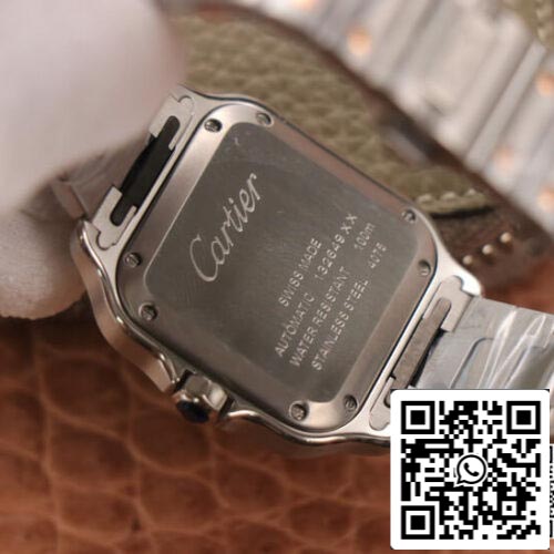 Cartier De Santos W2SA0007 1:1 Best Edition BV Factory Gold Bezel White Dial US Replica Watch