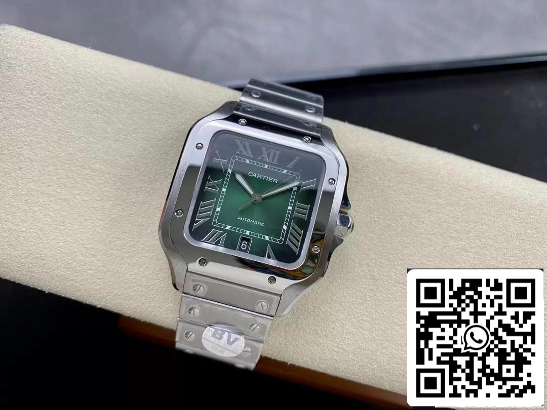 Cartier De Santos WSSA0062 1:1 Best Edition BV Factory Green Dial US Replica Watch