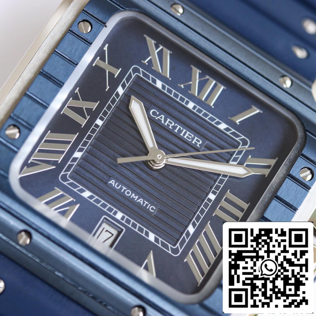 Cartier Santos 1:1 Best Edition GF Factory Blue Dial US Replica Watch