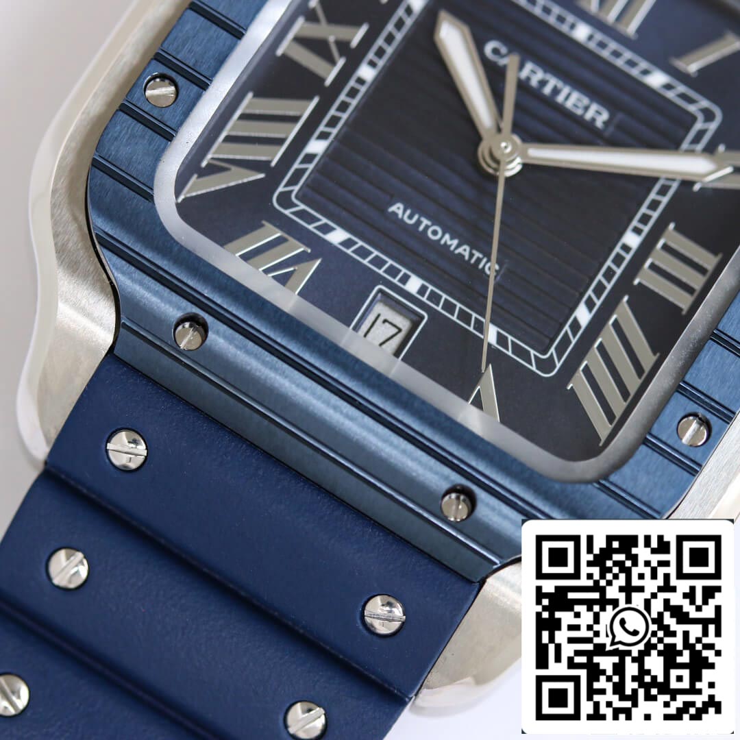 Cartier Santos 1:1 Best Edition GF Factory Blue Dial US Replica Watch