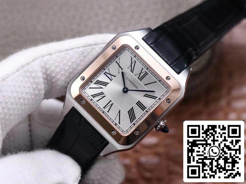 Cartier Santos Dumont W2SA0017 1:1 Best Edition F1 Factory Silver Dial Swiss ETA430 MC US Replica Watch