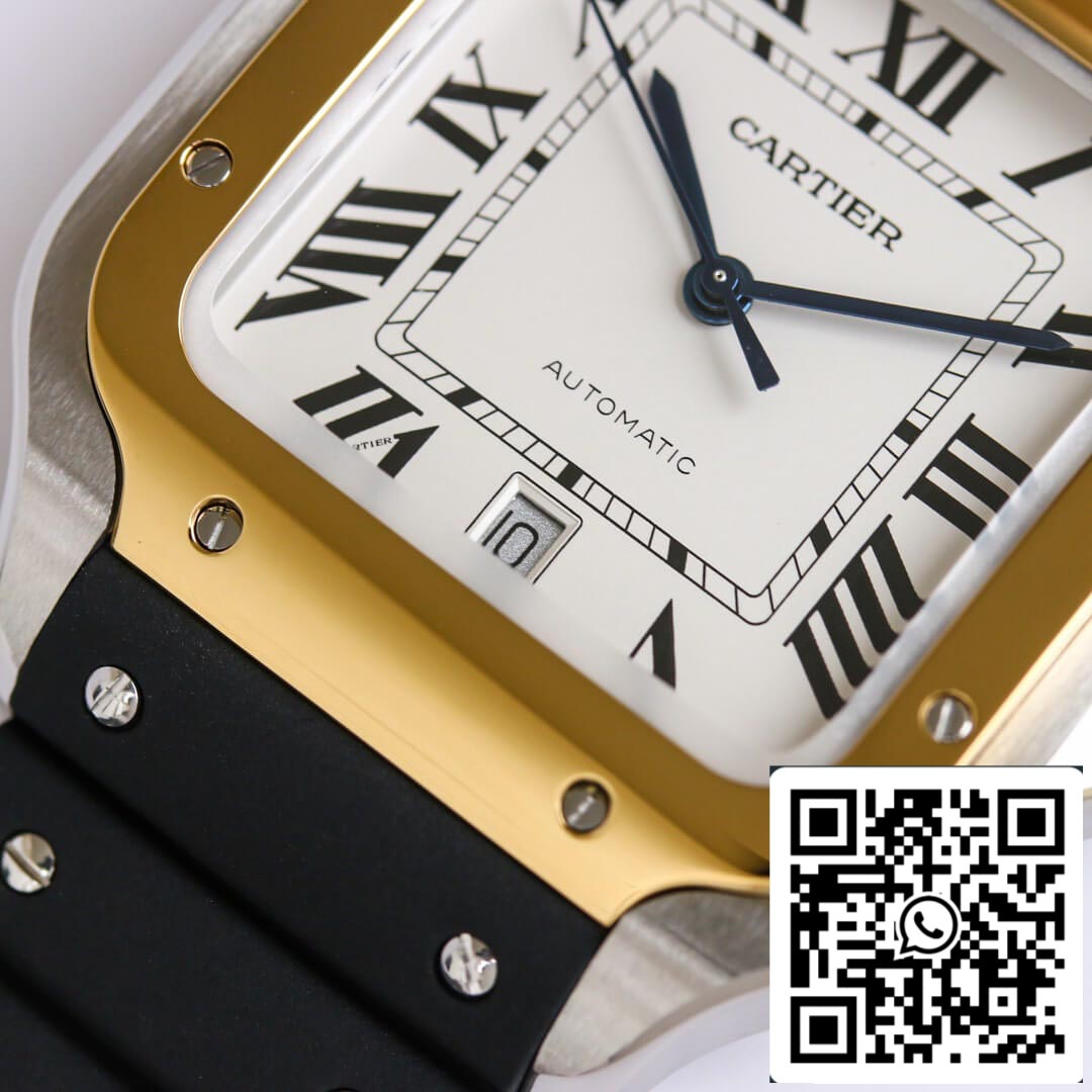 Cartier Santos W2SA0009 1:1 Best Edition GF Factory V2 White Dial US Replica Watch