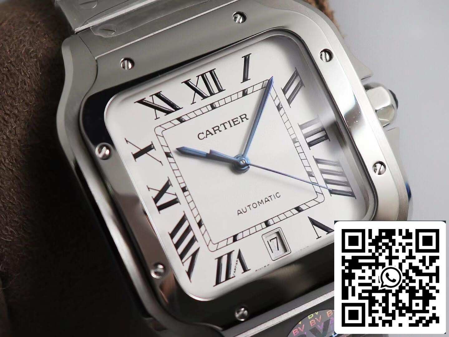 Cartier Santos WSSA0009 1:1 Best Edition BV Factory White Dial US Replica Watch