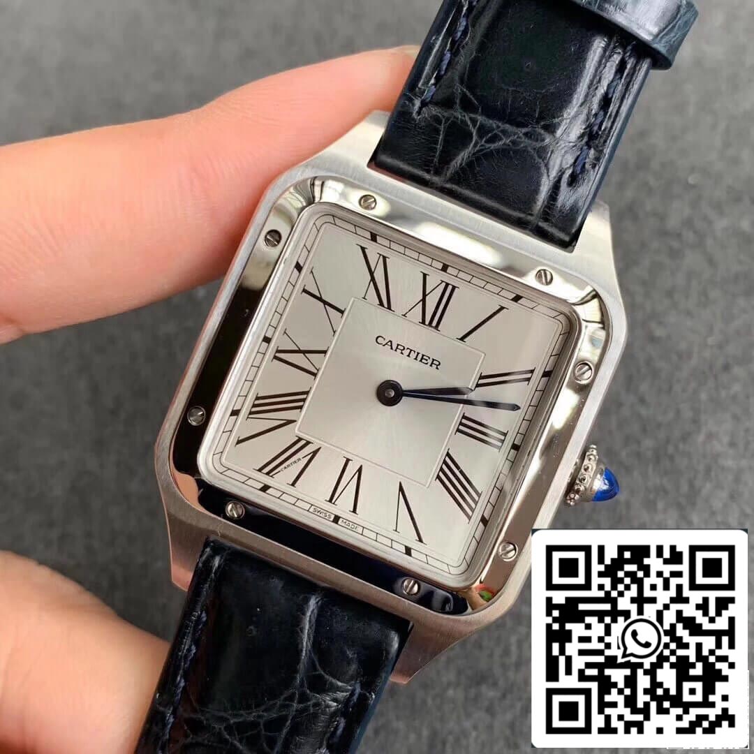 Cartier Santos WSSA0022 Men Watches 1:1 Best Edition Silver-Plated Frosted Dial US Replica Watch