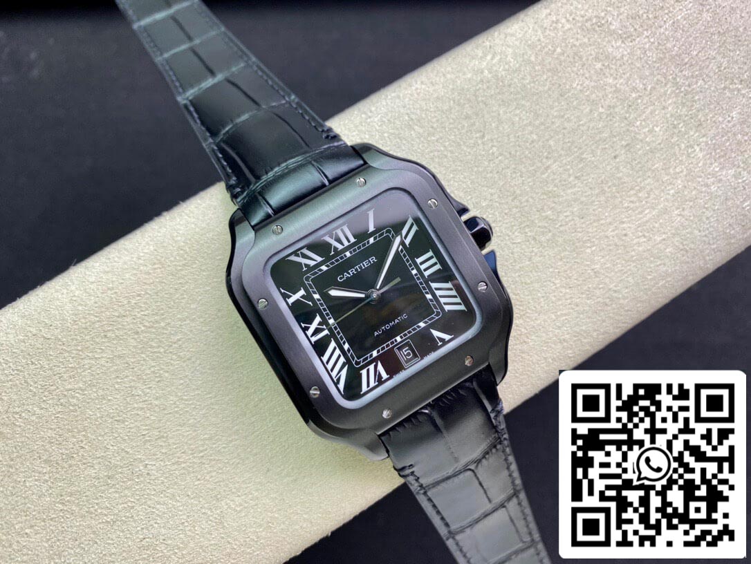 Cartier Santos WSSA0039 1:1 Best Edition GF Factory Black Dial US Replica Watch