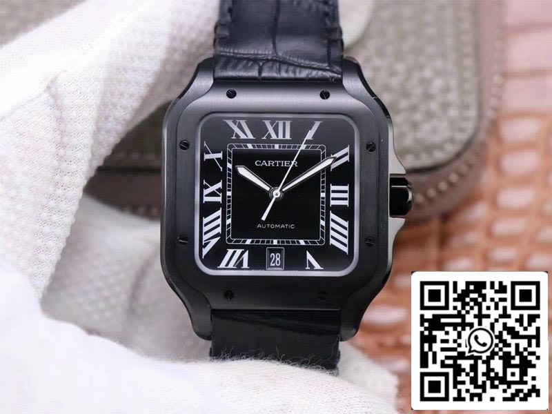 Cartier Santos WSSA0039 1:1 Best Edition V6 Factory Carbon Plating Swiss ETA1847 MC US Replica Watch