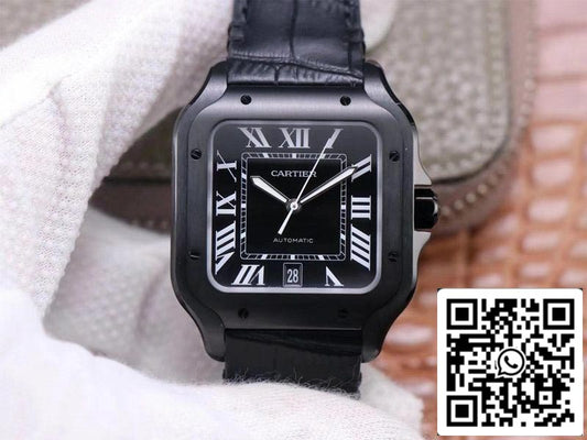 Cartier Santos WSSA0039 1:1 Best Edition V6 Factory Carbon Plating Swiss ETA1847 MC US Replica Watch