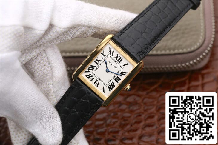 Cartier Tank W5200002 1:1 Best Edition K11 Factory Gold Case US Replica Watch