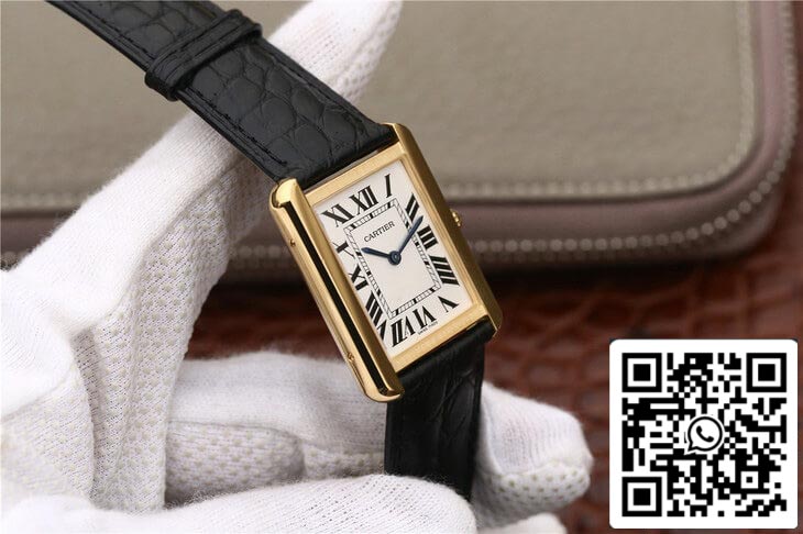 Cartier Tank W5200002 1:1 Best Edition K11 Factory Gold Case US Replica Watch