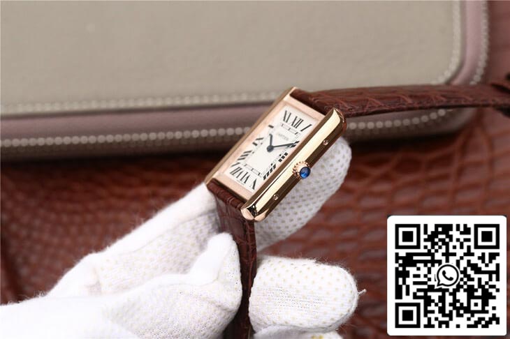 Cartier Tank W5200025 1:1 Best Edition K11 Factory Rose Gold US Replica Watch