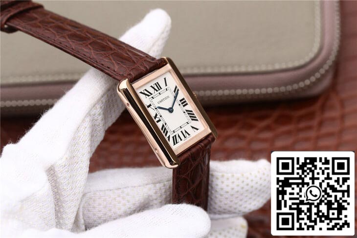 Cartier Tank W5200025 1:1 Best Edition K11 Factory Rose Gold US Replica Watch